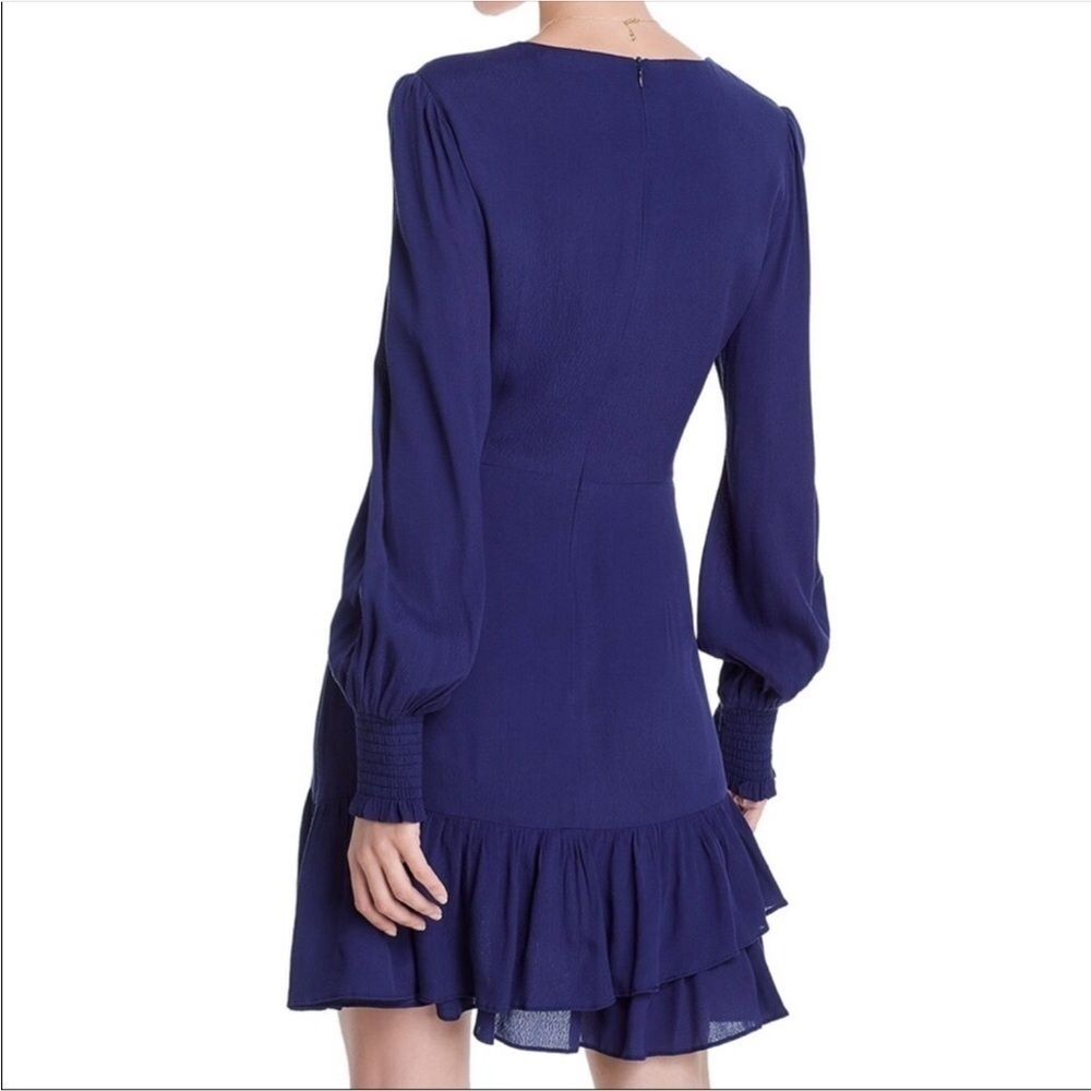 Aqua Navy Ruffle Dress - Picture 6 of 9